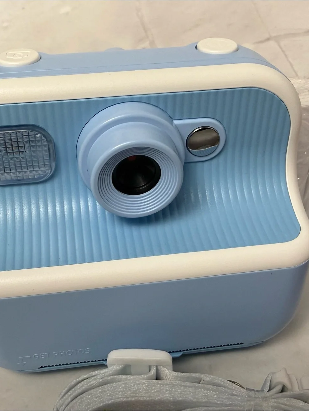 DIY Instant Print Camera for Kids Blue Thermal Camera Photo Video Gift